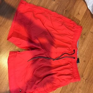 Red swim trunks